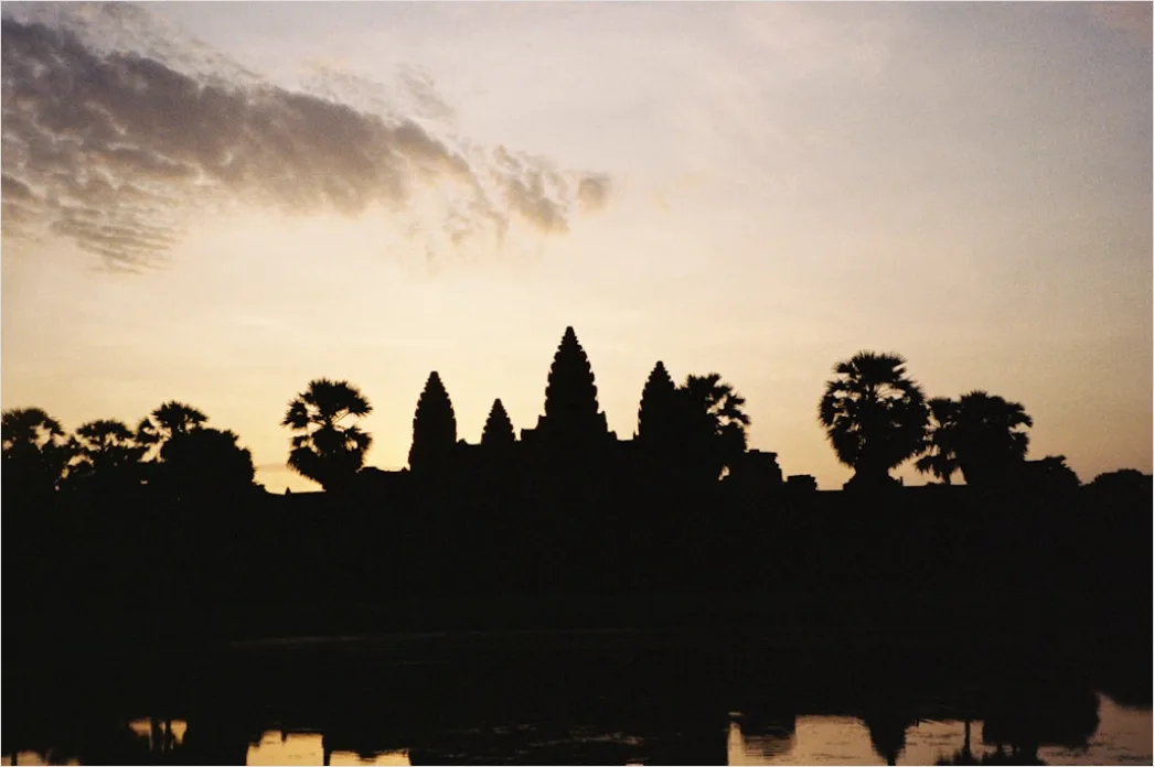 Detail Cambodia Angkor Wat Sunrise Silhouette Number 7