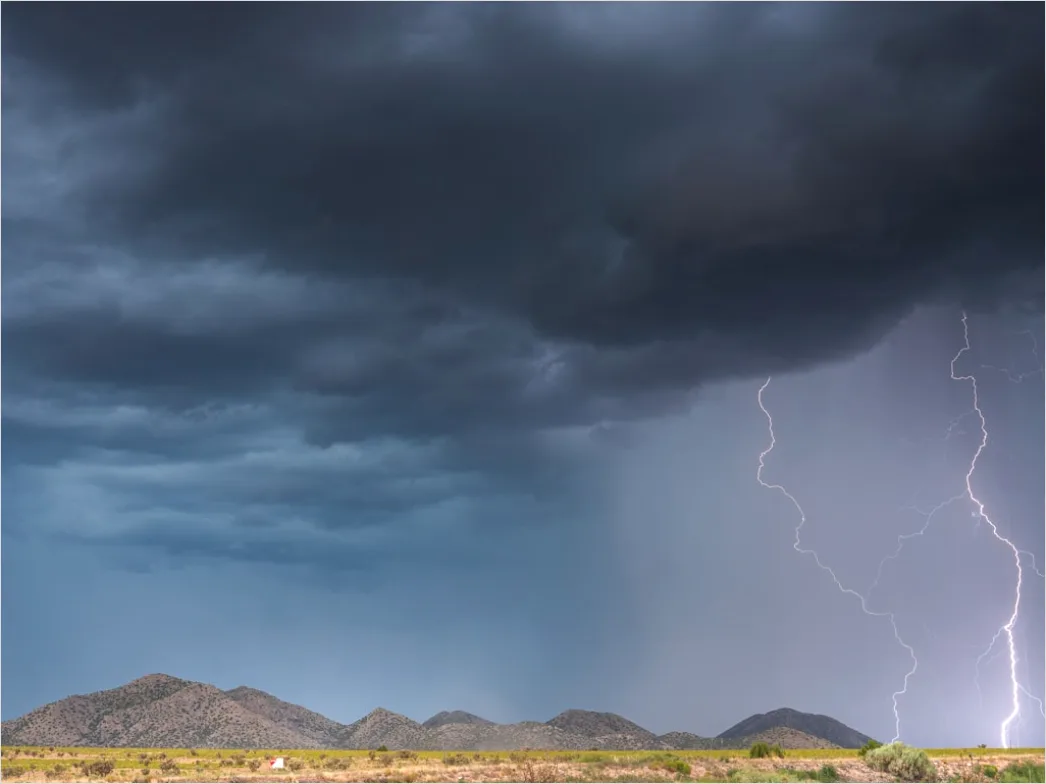 Detail Cloud To Ground Lightning Desert Number 2