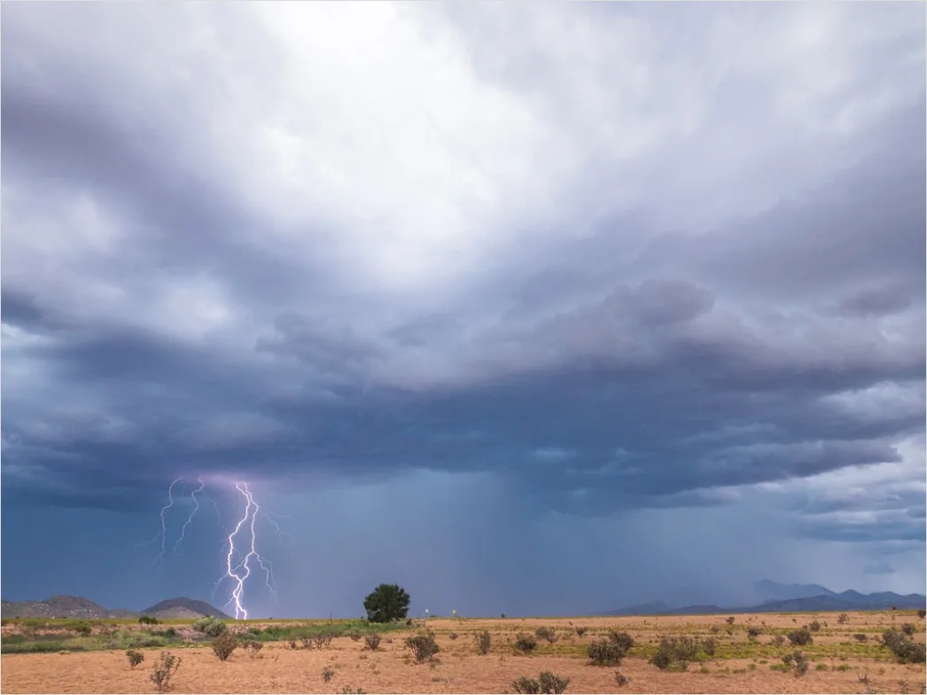 Detail Cloud To Ground Lightning Desert Number 3