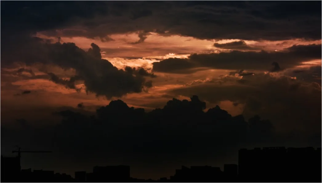 Detail Dark Sky Before Storm Horizon Number 10
