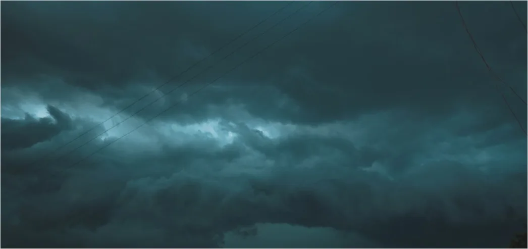 Detail Dark Tropical Clouds Before Storm Number 11