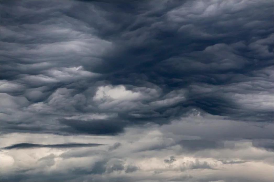 Detail Dark Tropical Clouds Before Storm Number 12