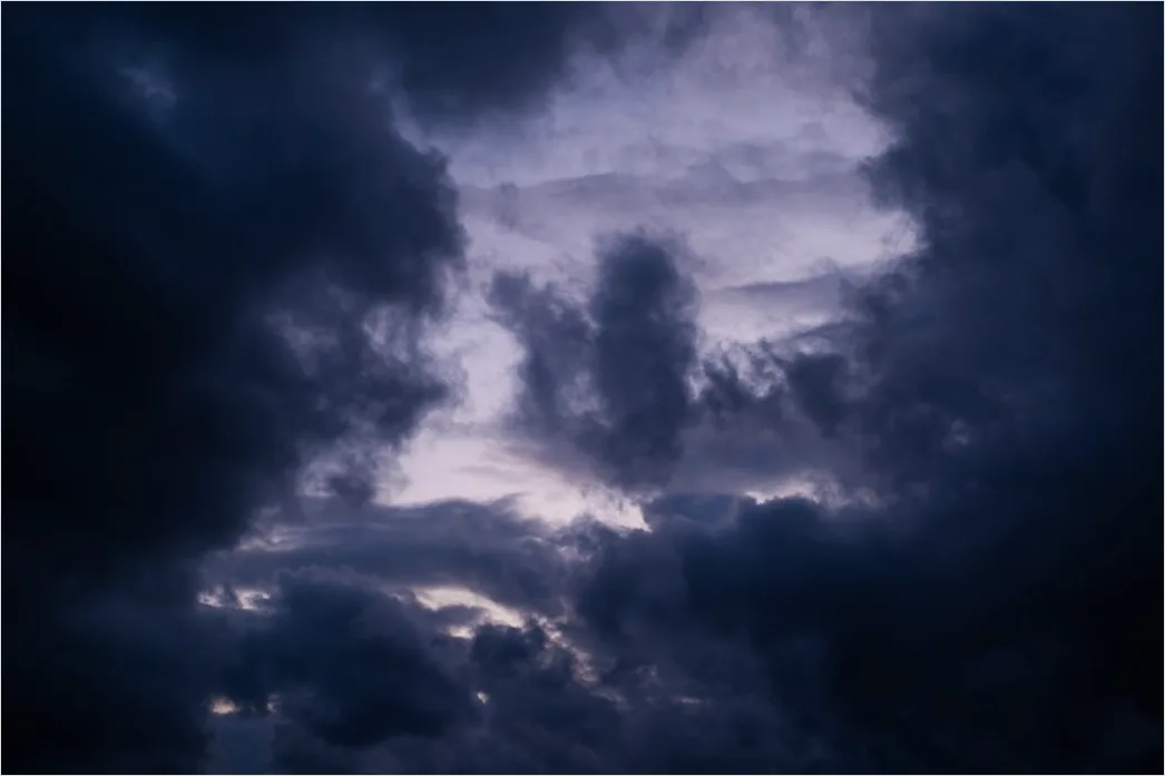 Detail Dark Tropical Clouds Before Storm Number 15