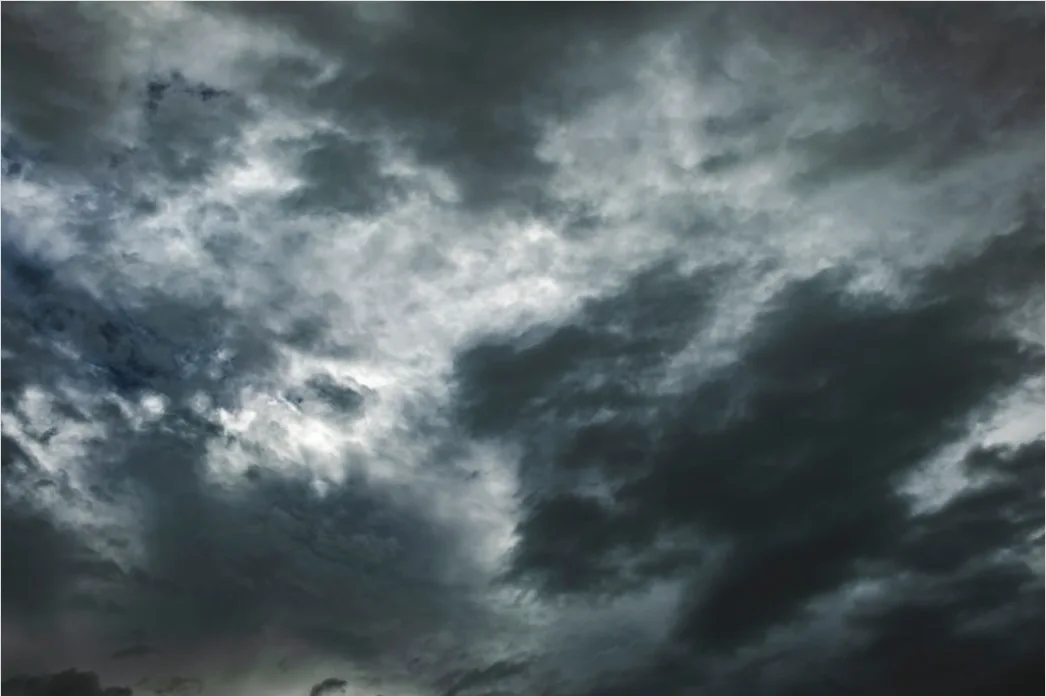 Detail Dark Tropical Clouds Before Storm Number 16