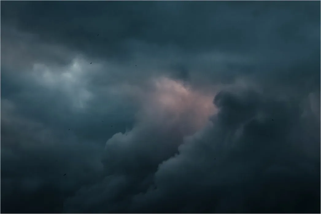 Detail Dark Tropical Clouds Before Storm Number 4