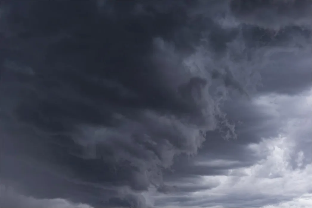 Detail Dark Tropical Clouds Before Storm Number 5
