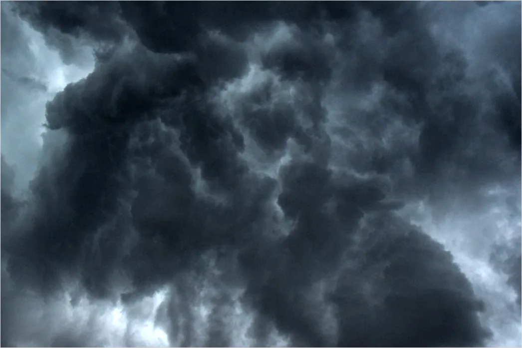 Detail Dark Tropical Clouds Before Storm Number 6