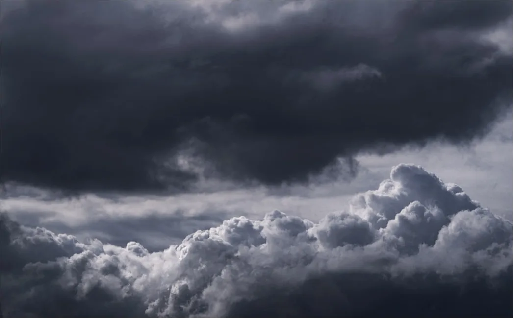Detail Dark Tropical Clouds Before Storm Number 9