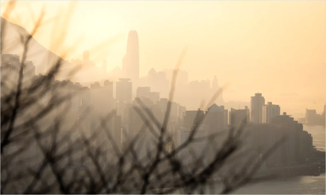 Detail Dense Fog City Skyline Silhouette Number 11