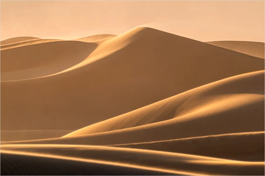 Detail Desert Dunes Golden Hour Shadows Number 2