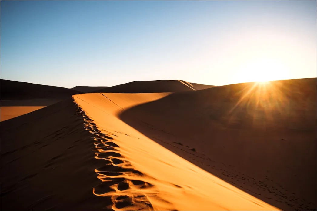 Detail Desert Dunes Golden Hour Shadows Number 14