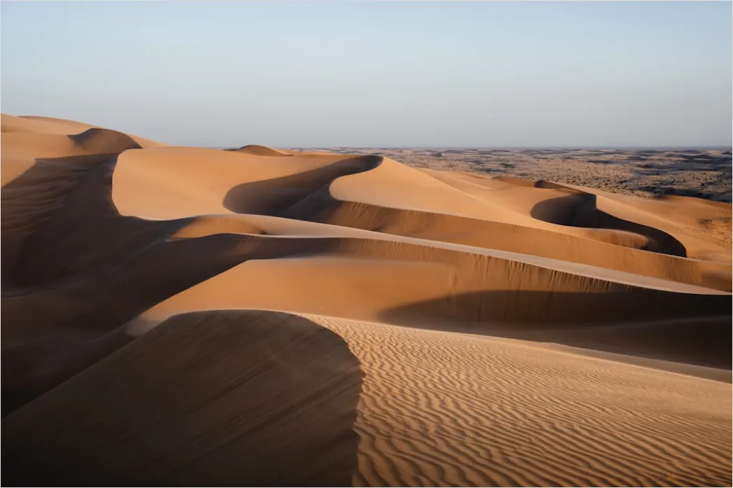 Detail Desert Dunes Golden Hour Shadows Number 6