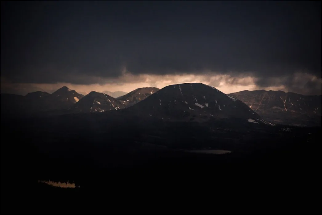 Detail Distant Lightning Behind Mountains Night Number 13