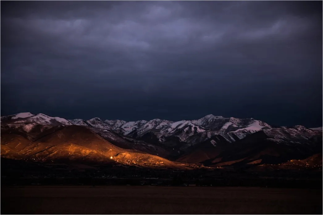 Detail Distant Lightning Behind Mountains Night Number 20