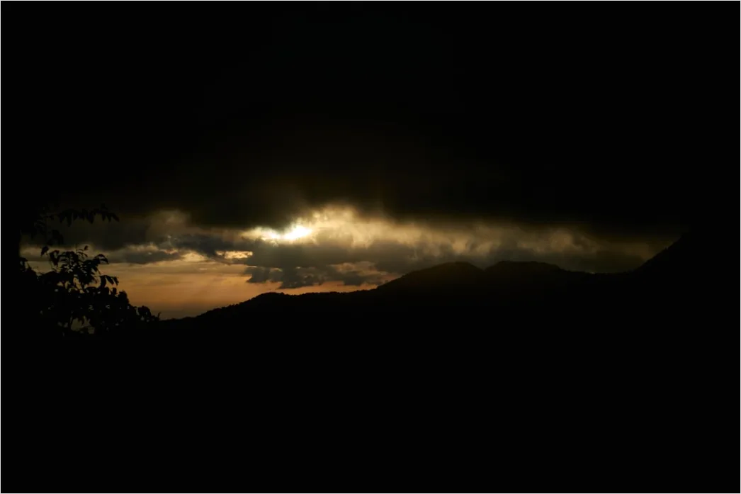 Detail Distant Lightning Behind Mountains Night Number 7