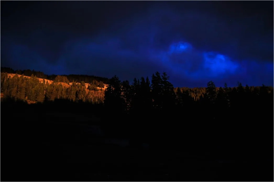 Detail Distant Lightning Behind Mountains Night Number 9