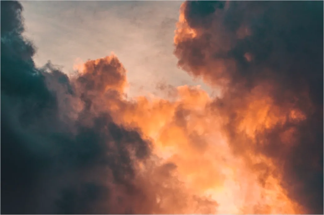 Detail Dramatic Clouds Sunset Golden Hour Number 6