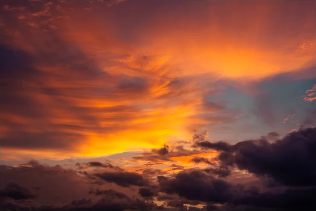 Detail Dramatic Sunrise After Storm Clouds Number 18