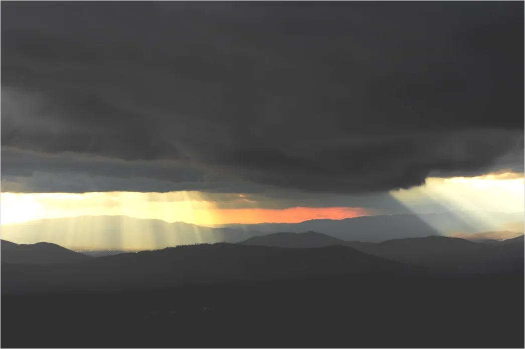 Detail Dramatic Sunrise After Storm Clouds Number 7