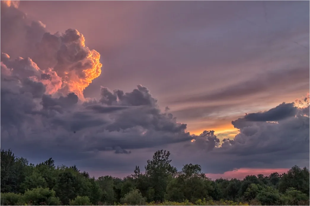Detail Dramatic Sunrise After Storm Clouds Number 10