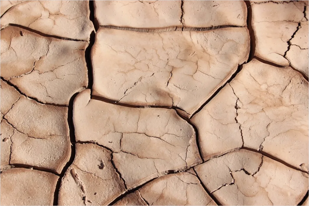 Detail Dry Cracked Mud Aerial Pattern Number 4