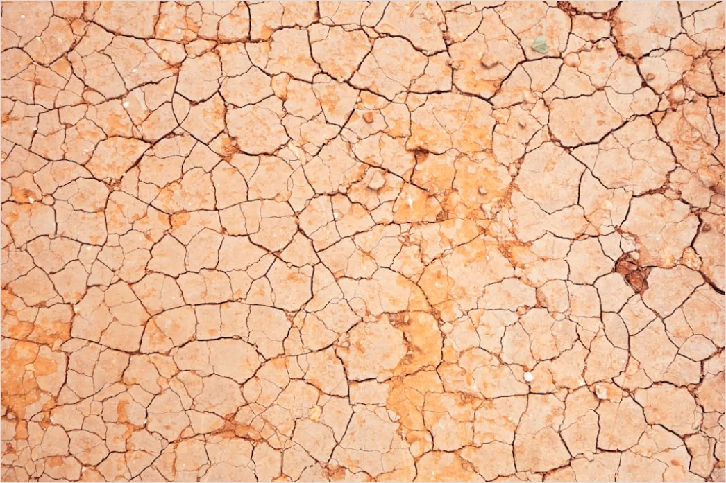 Detail Dry Cracked Mud Aerial Pattern Number 6