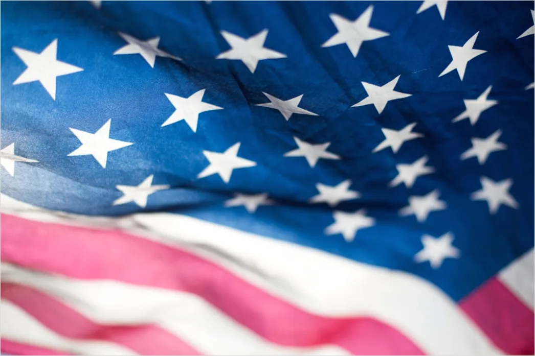 Flag Blowing Strong Wind Close Up 046b