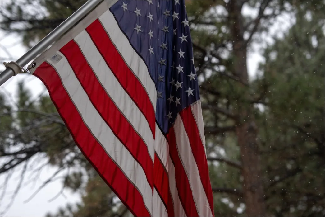 Detail Flag Blowing Strong Wind Close Up Number 14