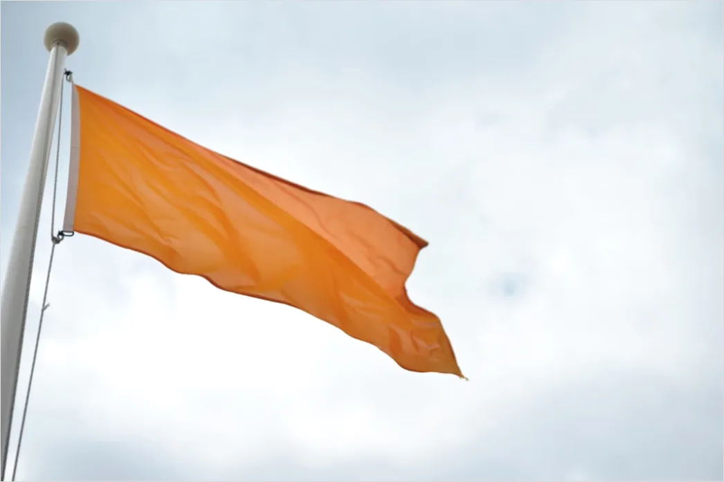 Detail Flag Blowing Strong Wind Close Up Number 17