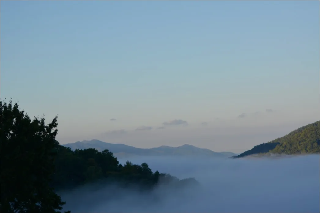 Detail Fog Rolling Over Hills Dawn Number 12