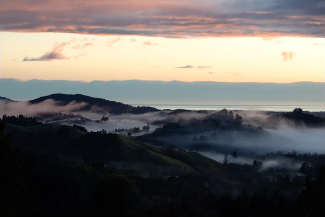 Detail Fog Rolling Over Hills Dawn Number 7