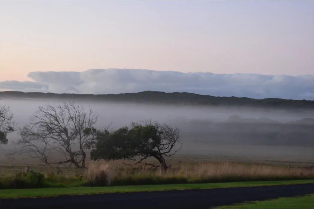 Detail Fog Rolling Over Hills Dawn Number 8