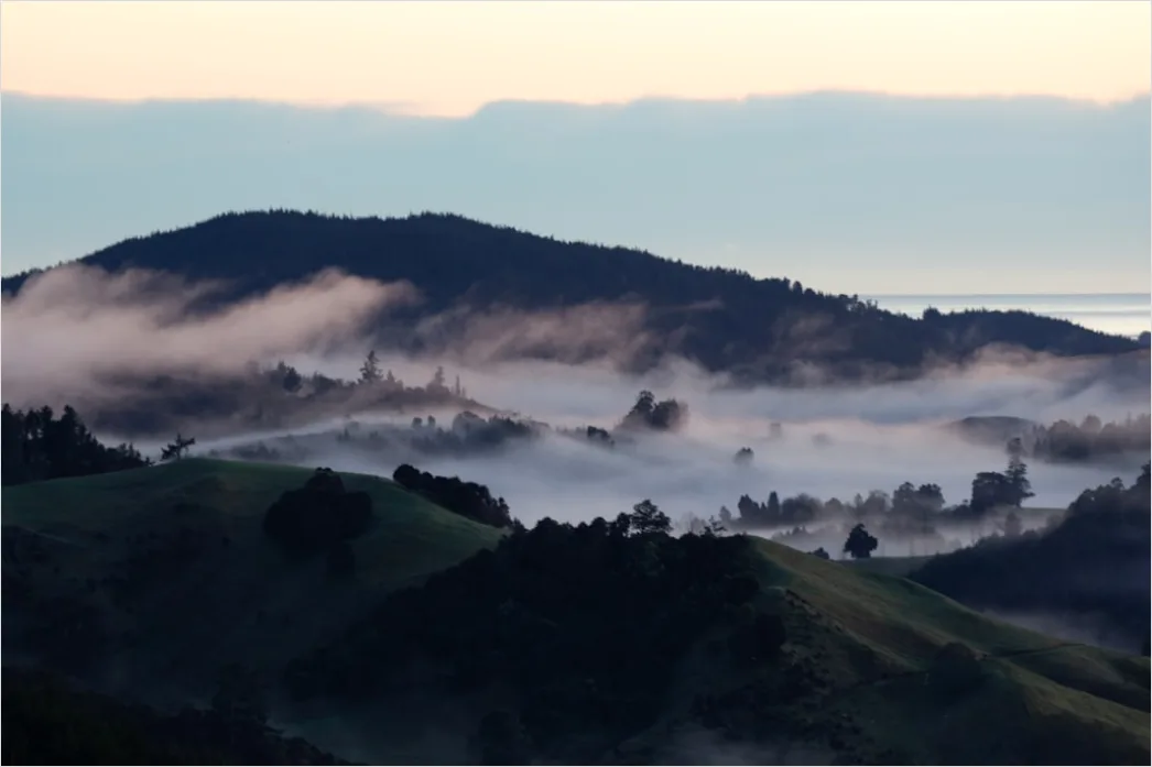 Detail Fog Rolling Over Hills Dawn Number 9
