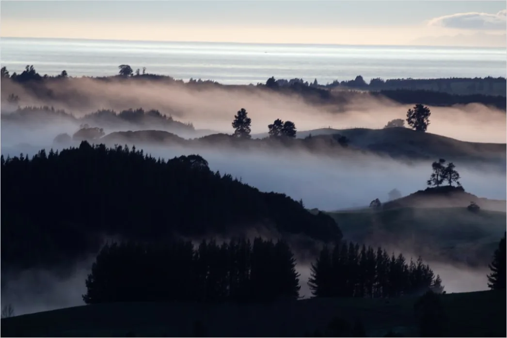 Detail Fog Rolling Over Hills Dawn Number 10