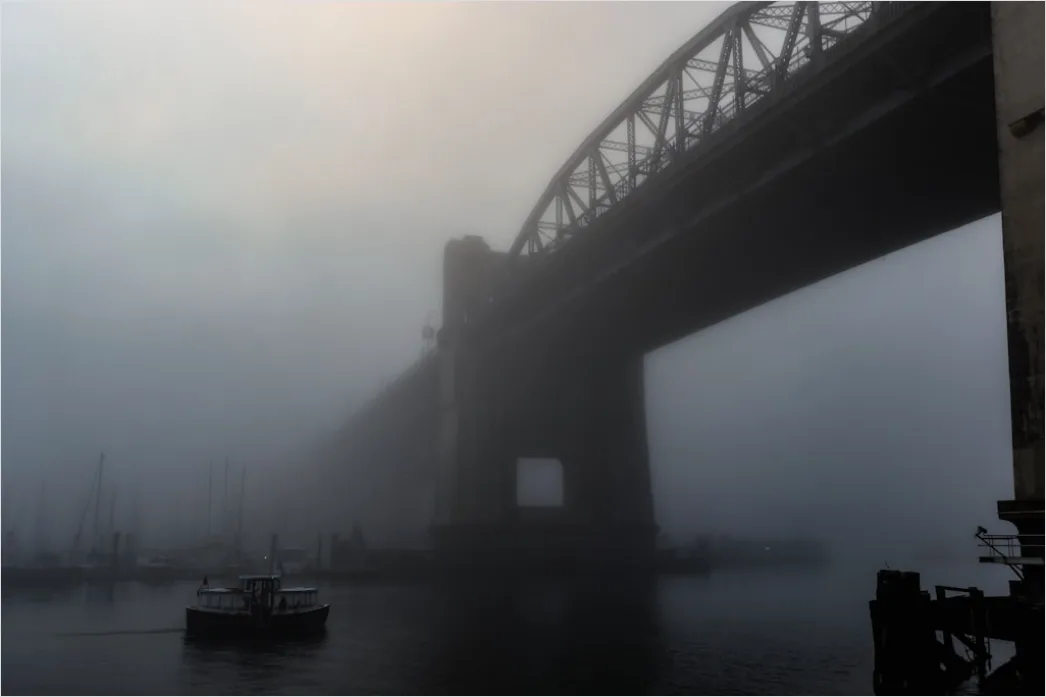 Detail Foggy Bridge Disappearing Perspective View Number 16