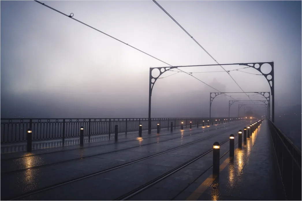 Detail Foggy Bridge Disappearing Perspective View Number 17