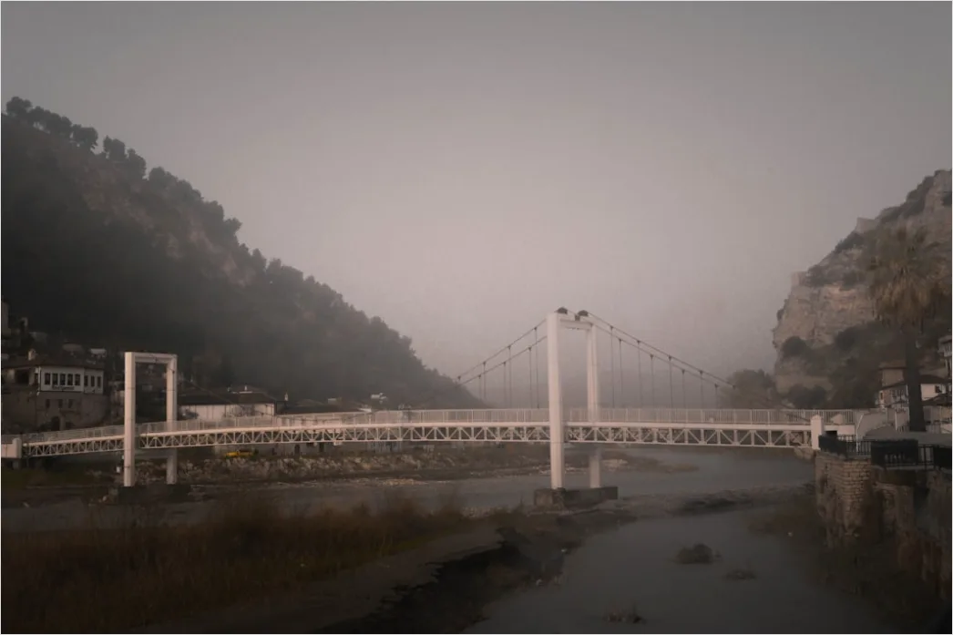 Detail Foggy Bridge Disappearing Perspective View Number 19