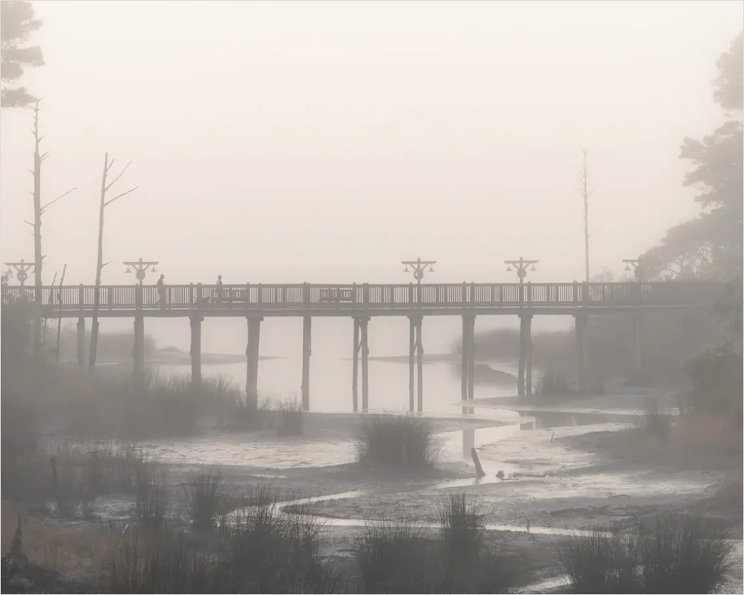 Detail Foggy Bridge Disappearing Perspective View Number 20