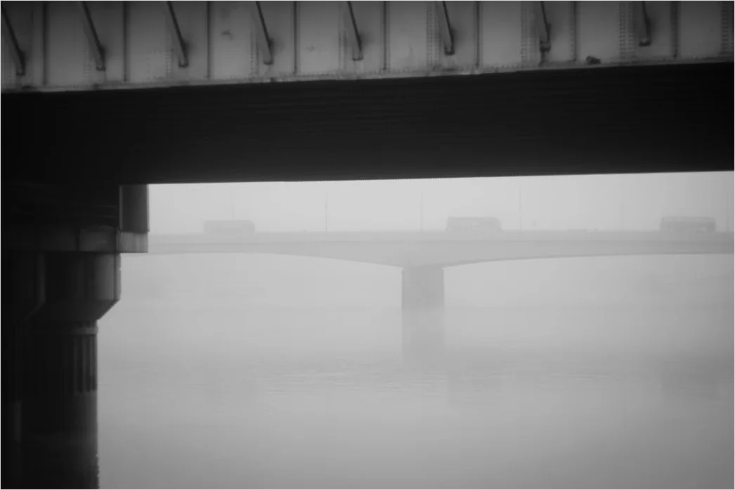 Detail Foggy Bridge Disappearing Perspective View Number 5