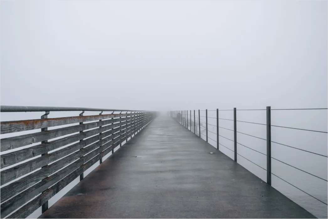 Detail Foggy Bridge Disappearing Perspective View Number 7