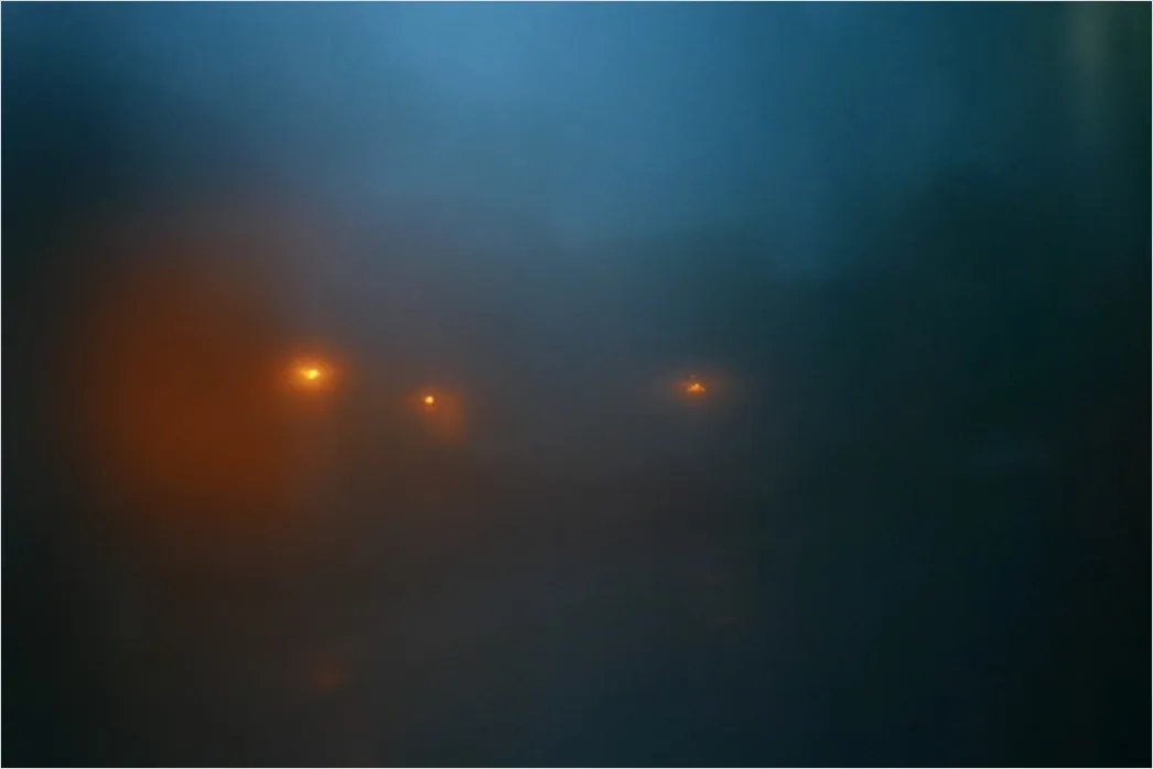Detail Foggy Road Headlights Low Visibility Number 9