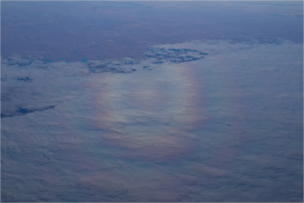 Glory Rainbow Clouds Airplane View C4f5