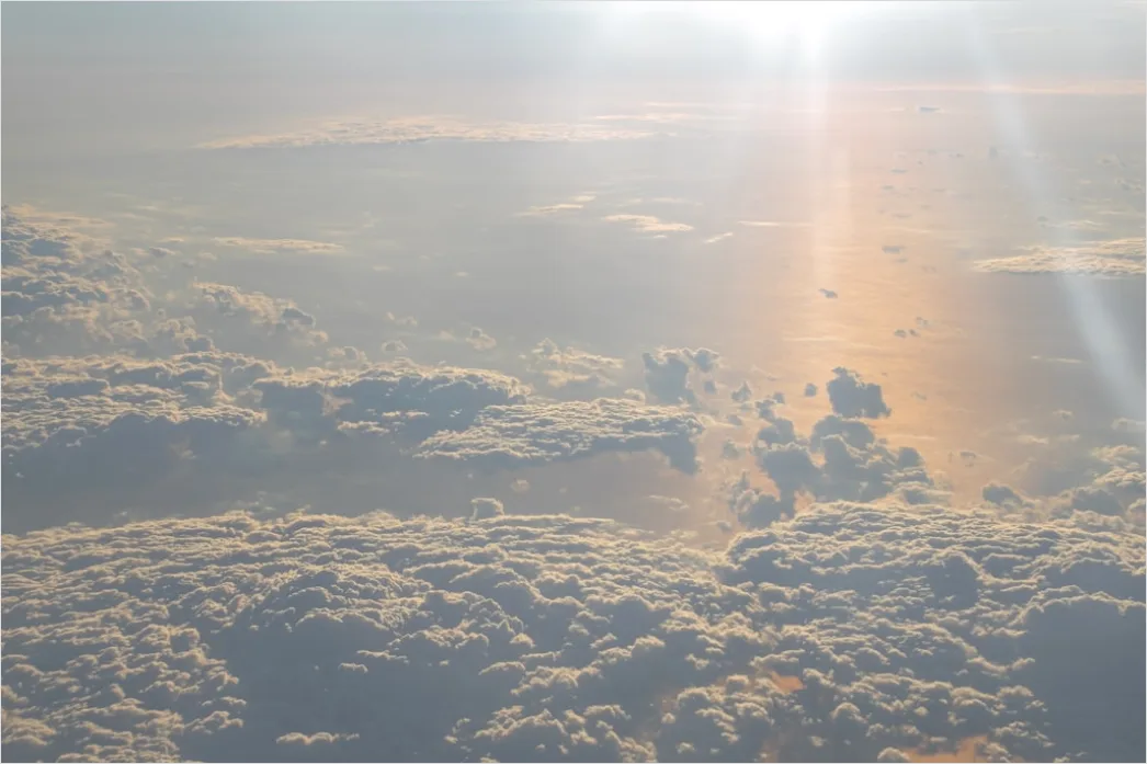 Detail Glory Rainbow Clouds Airplane View Number 12