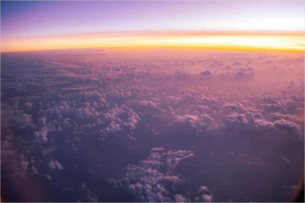 Detail Glory Rainbow Clouds Airplane View Number 14
