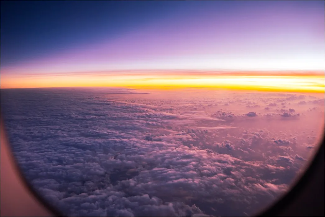 Detail Glory Rainbow Clouds Airplane View Number 20