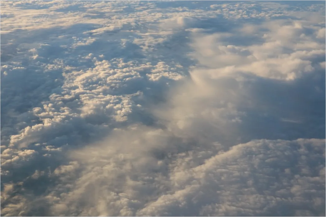 Detail Glory Rainbow Clouds Airplane View Number 9