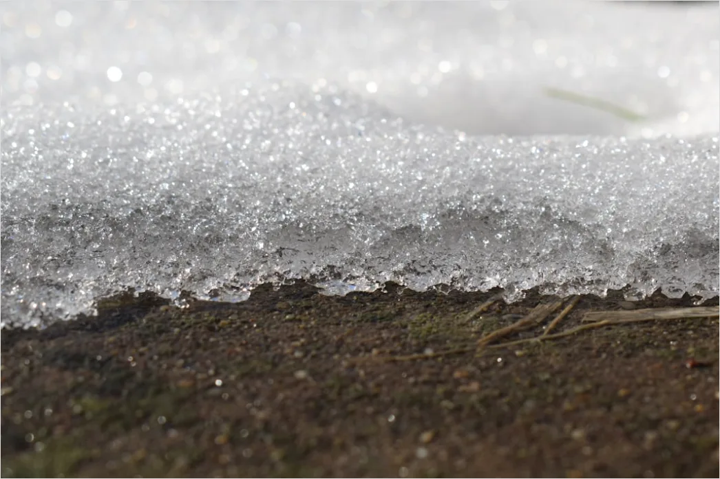 Detail Hailstones On Ground Close Up Number 4