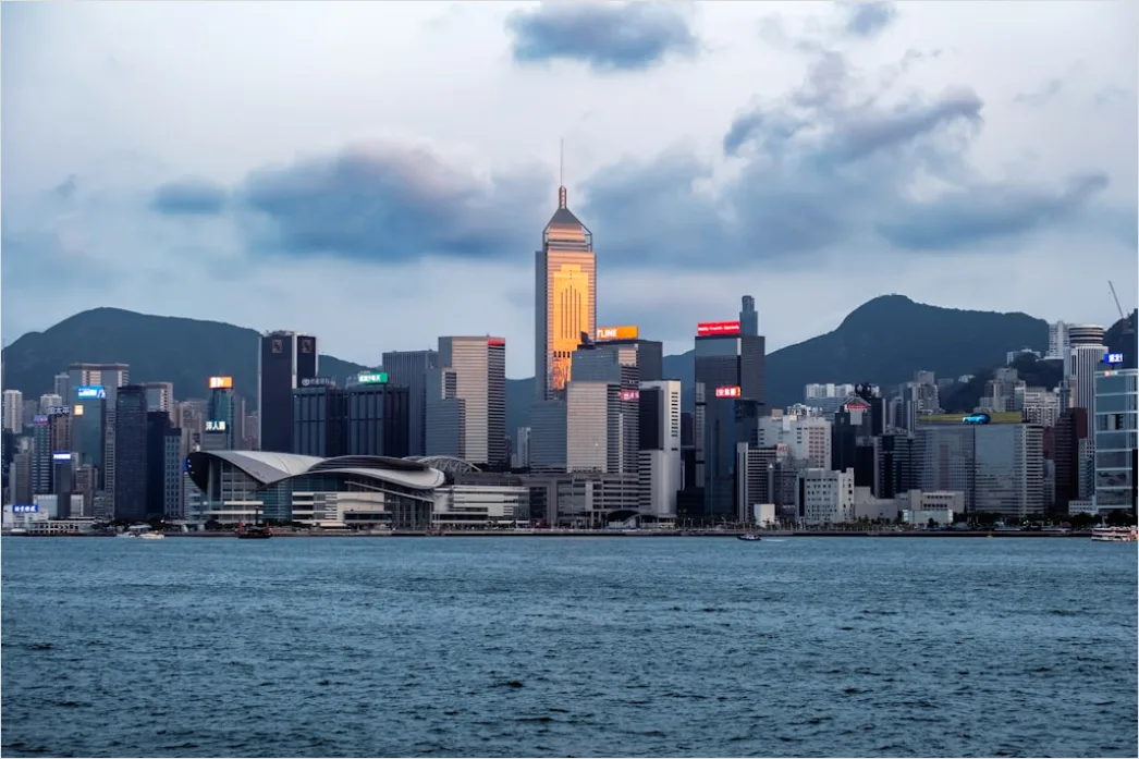Detail Hong Kong Skyline Victoria Harbor Night Number 11