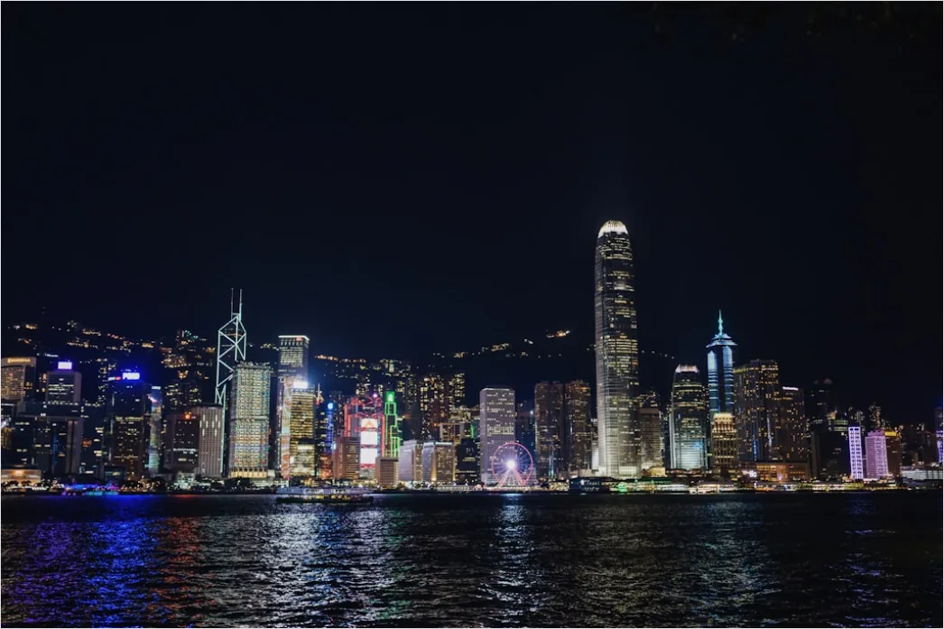 Detail Hong Kong Skyline Victoria Harbor Night Number 13