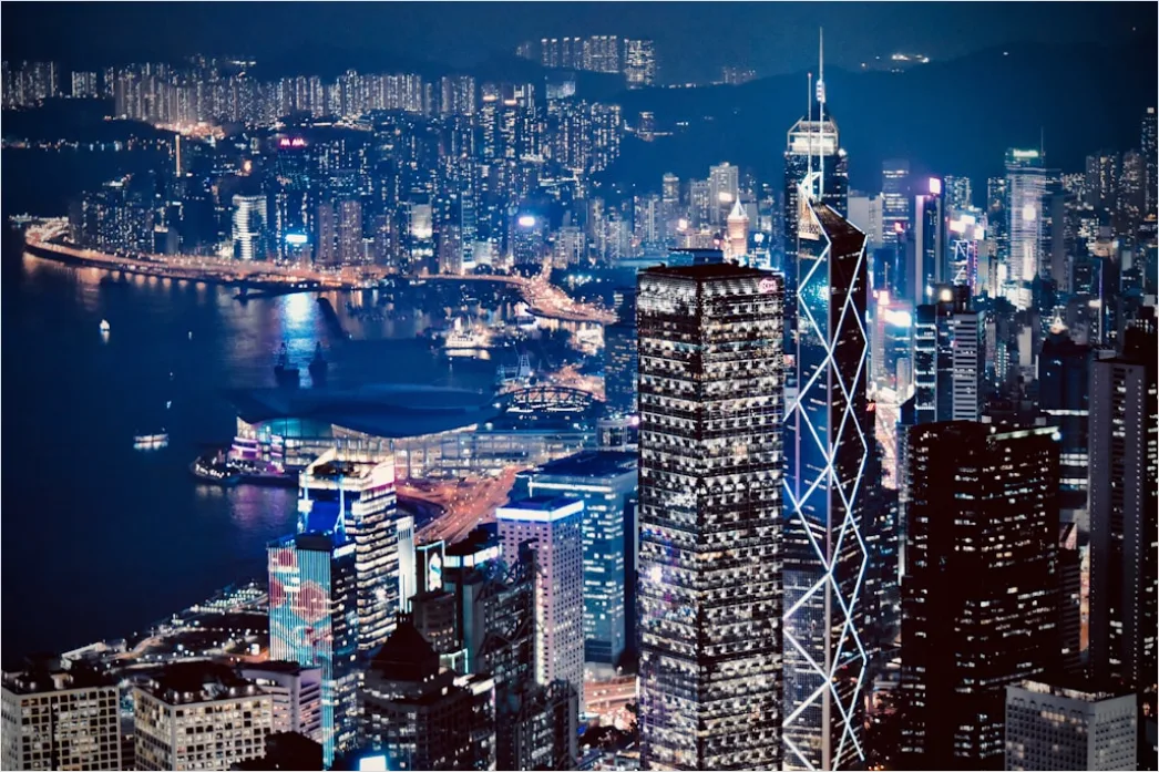 Detail Hong Kong Skyline Victoria Harbor Night Number 14